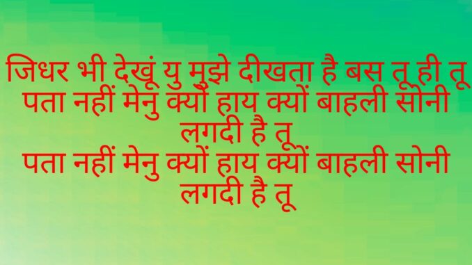 Bahli Sohni Song Lyrics In Hindi